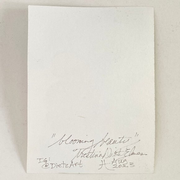 Blooming Beauty Original Wall Art Watercolor Painting Matted Frame Ready 8x10in - Picture 4 of 4